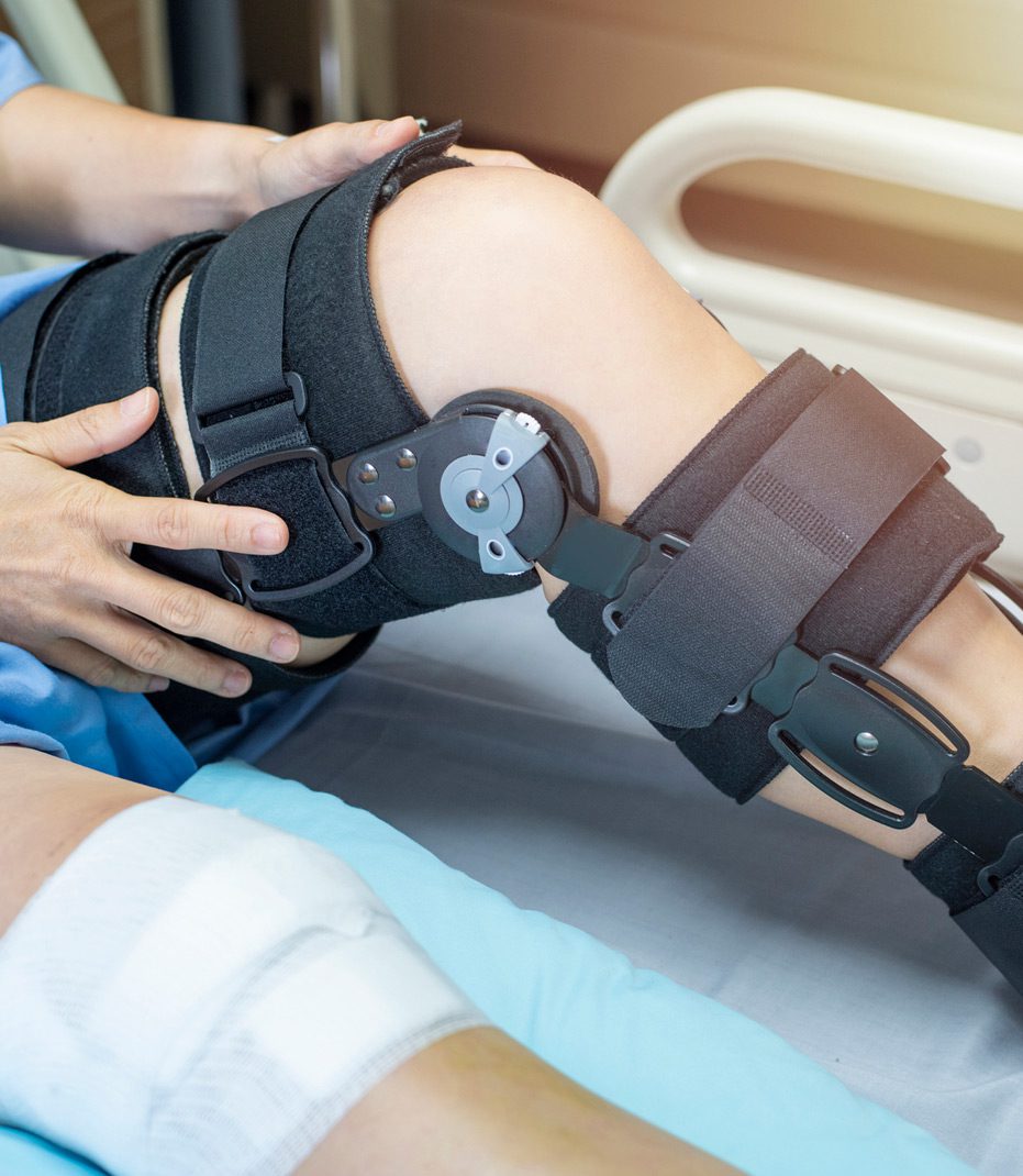 Patient-with-broken-leg-after-truck-collision